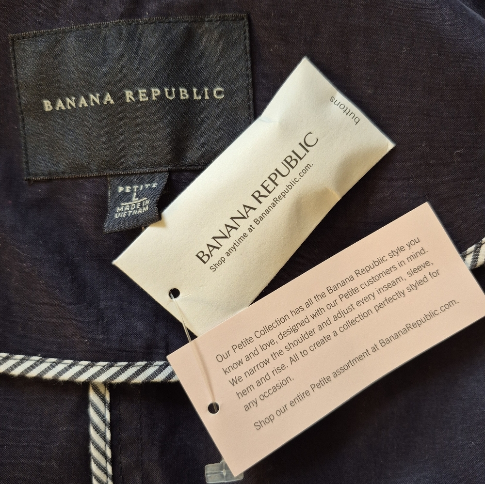 Banana Republic Trench Coat - Womens Petite Large‎ - Picture 4 of 6